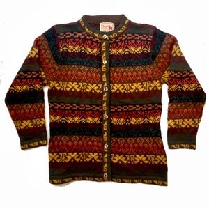 The Alpaca Connection Cardigan  Sweater Button Up Crewneck Women's